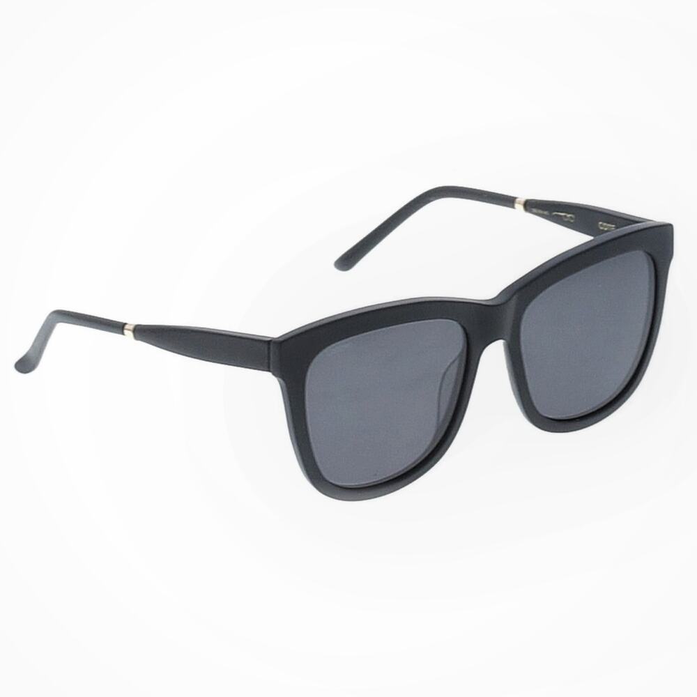 L'APPEL Eyewear Cote oversized matte black unisex handcrafted sunglasses w/ case - Picture 2 of 12